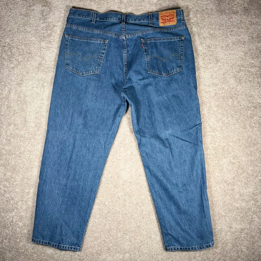 Levis 550 Relaxed Fit Tapered Leg Jeans Mens 44x30 Blue Denim Medium Wash